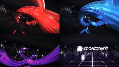 Digital Ribbon Logo Reveal