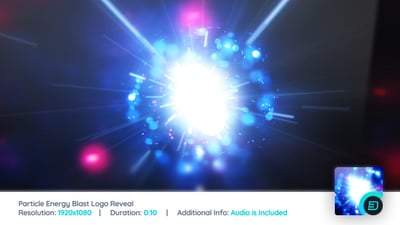 Particle Energy Blast Logo Reveal // Apple Motion