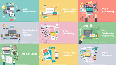 Creative Process - Flat Design Concepts