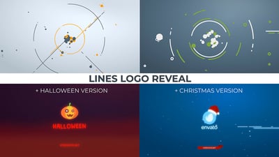 Lines Logo Reveal. +Christmas/Halloween ver.