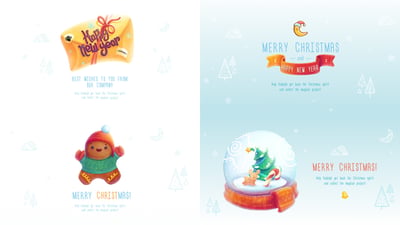 Christmas and New Year Greeting Cards
