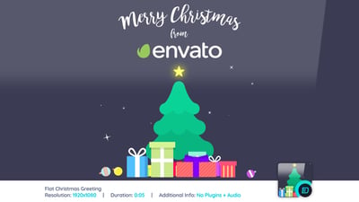 Flat Christmas Greeting // Apple Motion