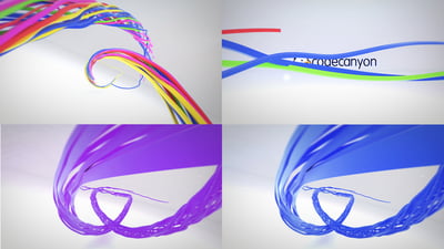 Colorful Ribbon Logo Reveal
