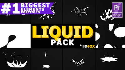 Hand Drawn Liquid Elements And Transitions | Premiere Pro MOGRT