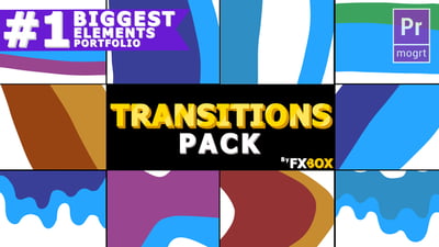 Dynamic Cartoon Transitions | Premiere Pro MOGRT