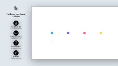 Flat Boxes Logo Reveal