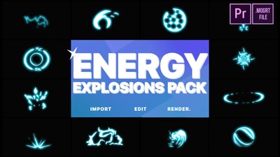 Energy Explosion Elements | Premiere Pro MOGRT