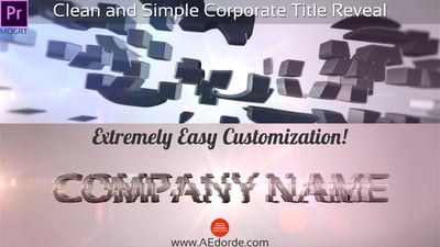Clean and Simple Corporate Title Reveal (mogrt)