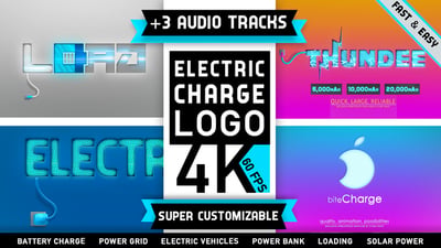 Electricity Battery Logo Charge