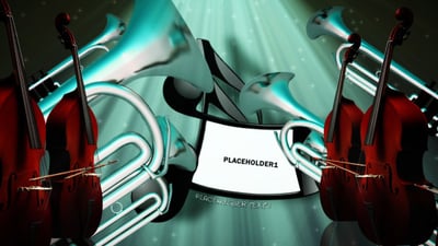 Dancing instruments, Cartoon style opener