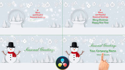 Christmas Wishes Text - DaVinci Resolve