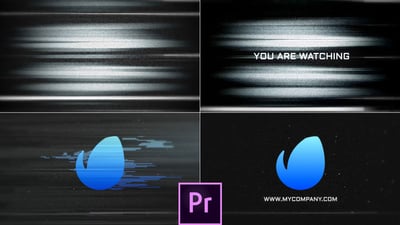 Glitch Noise Logo - Premiere Pro