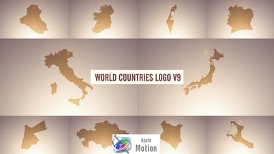World Countries Logo & Titles V9 - Apple Motion