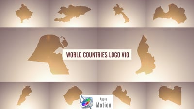 World Countries Logo & Titles V10 - Apple Motion