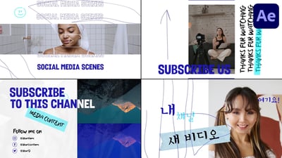 Modern Social Media Endscreens for After Effects