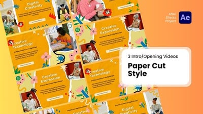 Intro/Opening - Paper Cut Style After Effects Template