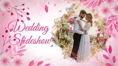 wedding Pink Watercolor Slideshow