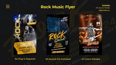 Rock Music Flyer Instagram Stories