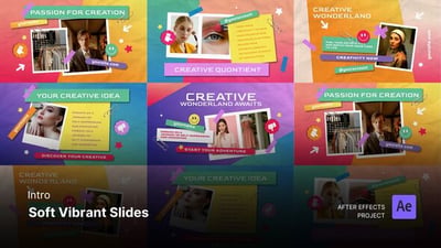 Intro/Opening - Soft Vibrant Slides After Effects Project Files