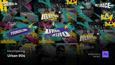 Intro/Opening - Urban 90s Set After Effects Project Files