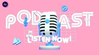 Cute 3D Podcast Intro