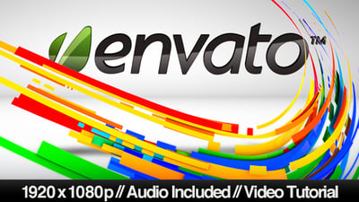 Colorful Abstract Vector Lines into 3D Logo Reveal