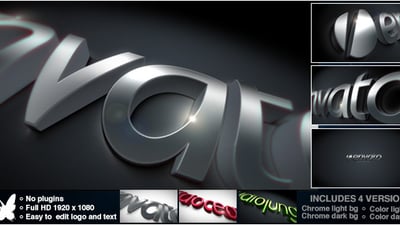 Curved Chrome Logo