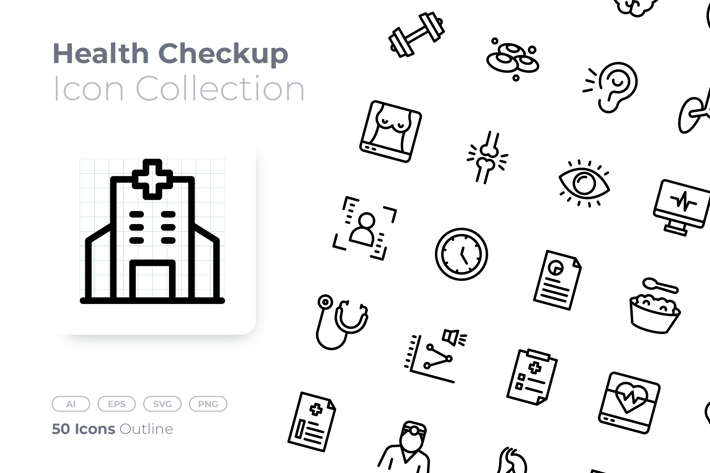 Health Checkup Outline Icon