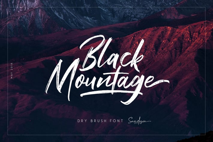 Black Mountage - Brush Font