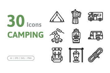 30 Camping Icons