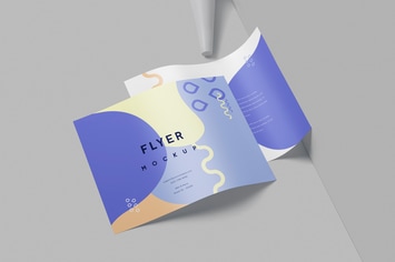 US Letter Horizontal Flyer Mockups