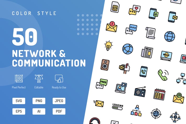 Network & Communication Color Icons
