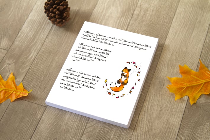 Autumn Paper Letter Mock Up
