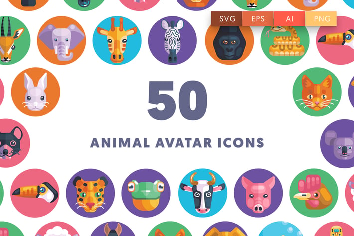 50 Animal Avatar Icons