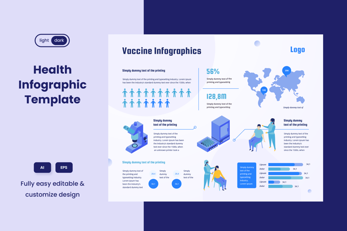 Healthcare Infographic Template: Vaccine
