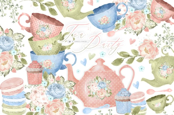 Tea Time clip arts