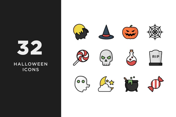 Illustrative Halloween Icons