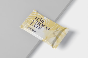 Foil Chocolate Packaging Mockup - Slim Size