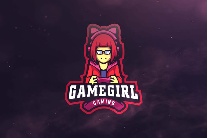 Game Girl Gaming Sport and Esport Logo