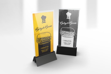 DL Menu Holder Table Tent Mockups