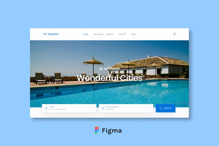 Travel Inn - Landing Page Design Figma