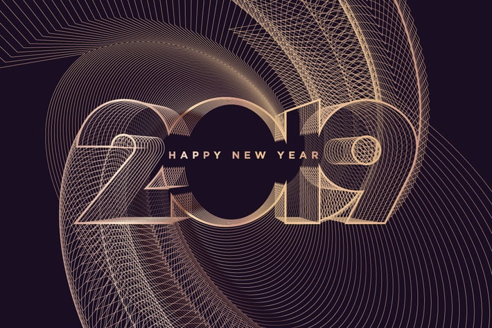 Business New Year Greeting Card