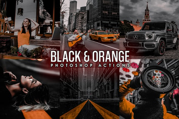 Black and Orange Photoshop Actions 