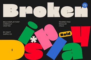 CS Broken – Bold Font