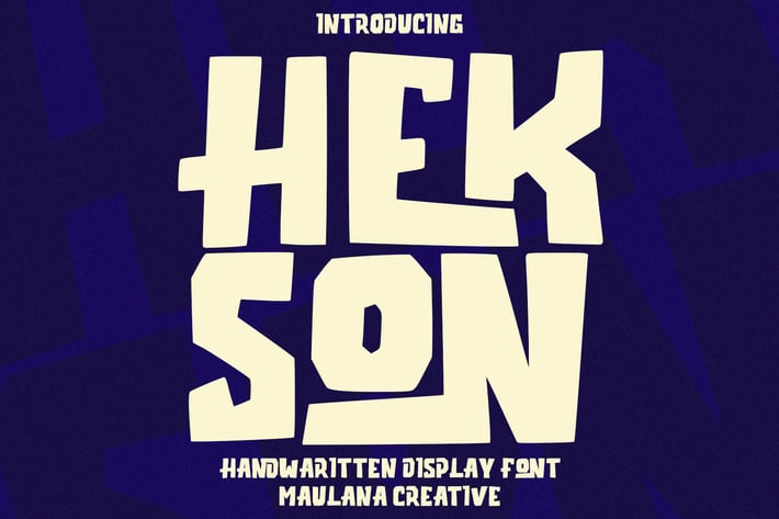Hekson Handwritten Display Font