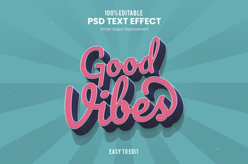 Retro 3D Text Effect Action PSD 