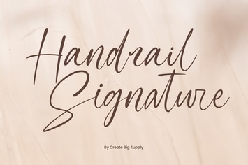 Handrail Chic Handwritten Signature Script Font