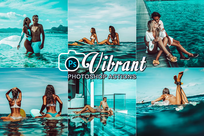 Gopro vibrant Photoshop Actions 