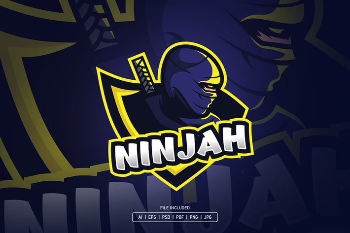 Ninja esport logo template