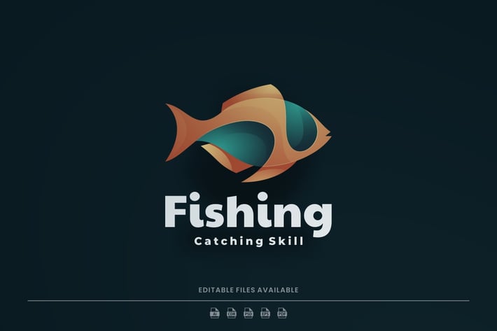 Fish Gradient Colorful Logo